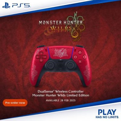 DualSense wireless controller Monster Hunter Wilds limited edition.