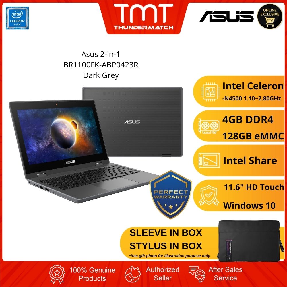 Asus In Laptop Br Fk Abp R Dark Grey Intel Celeron N Gb Ram Gb Emmc