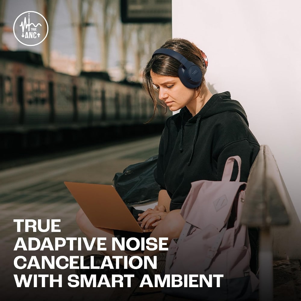 Tune JBL Noise 770NC Match Cancelling Over-Ear Thunder Headphones | Adaptive