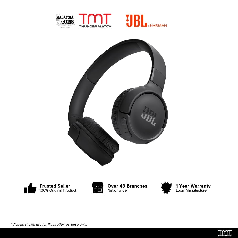 JBL Tune 520BT Wireless On Ear Headphones with Mic, Over-Ear & On