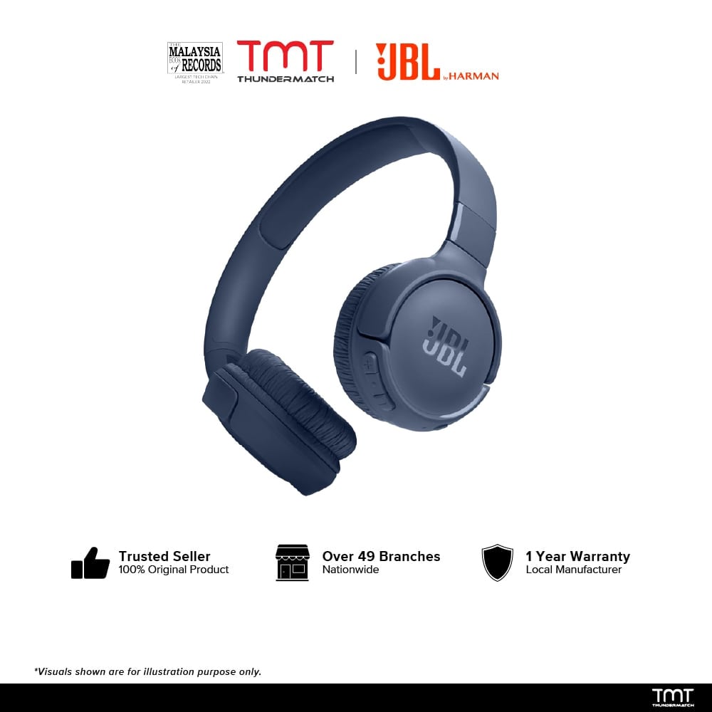 JBL Tune 520BT On Ear Headphones - Blue