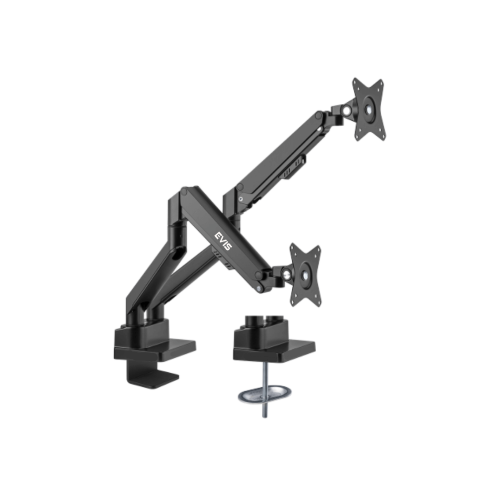 Evis Solid Steel Single / Dual Monitor Arm | Compatible with 17" to 32" Inch Monitor | Max 9kg