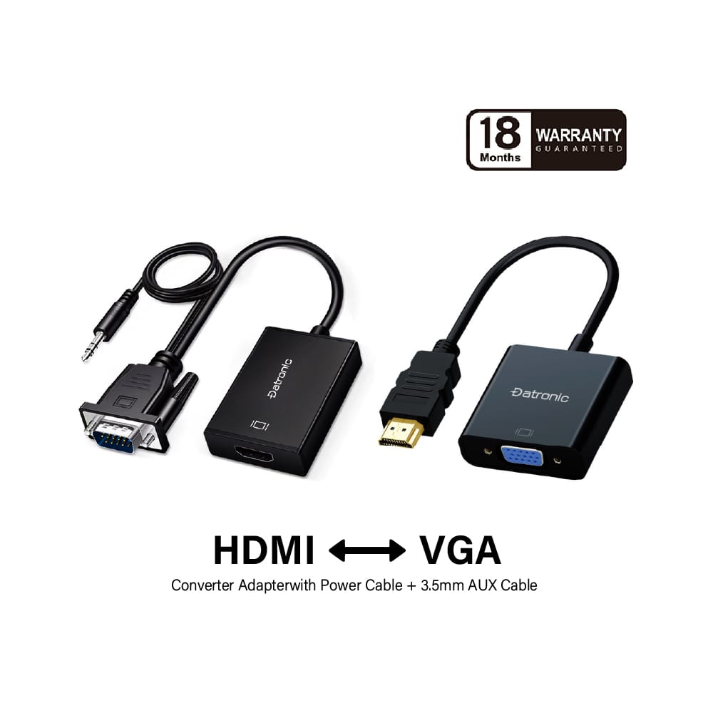 VGA till HDMI Adapter med 3.5mm AUX