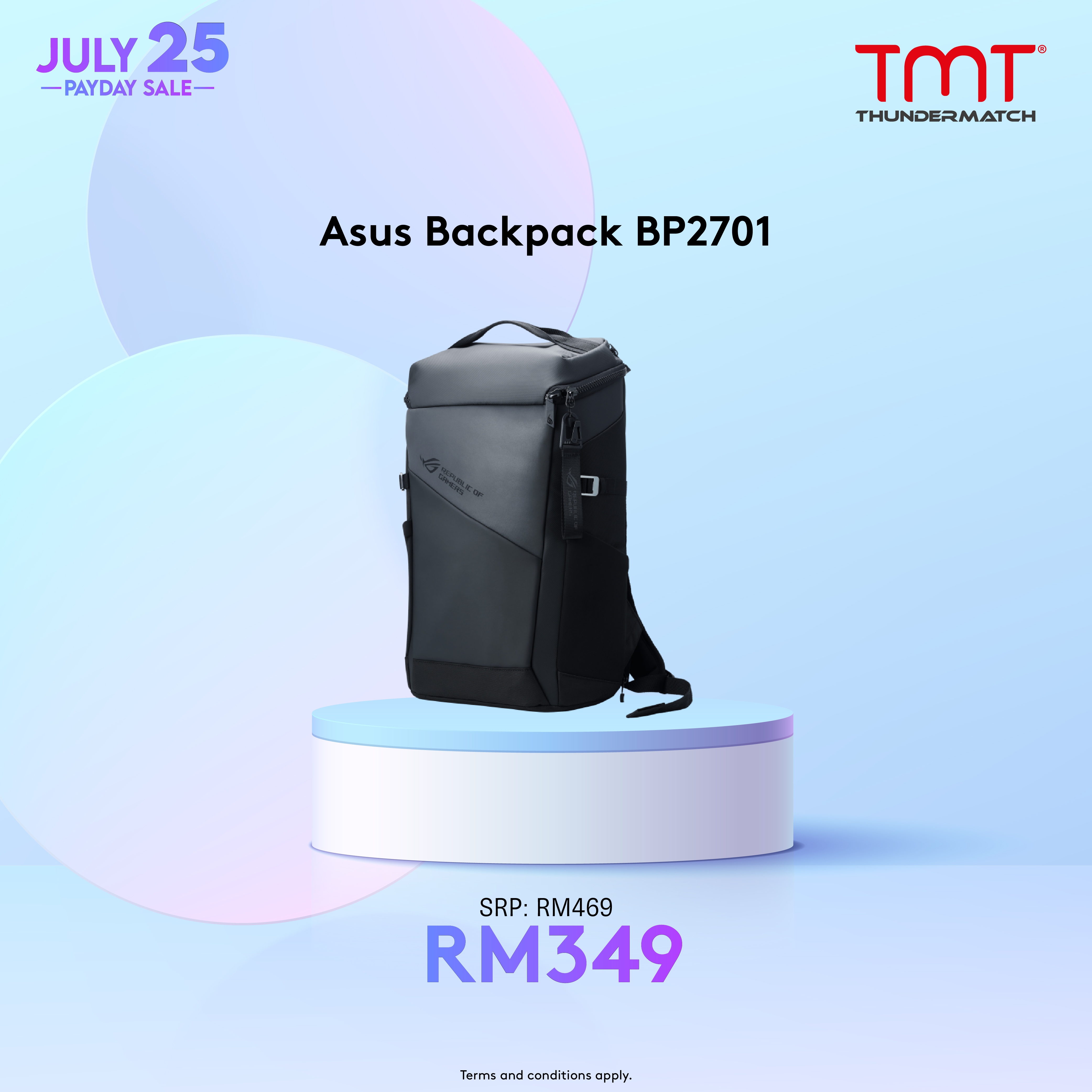 Asus Backpack BP2701 | Water-repellent | Scratch-resistant | Reflective surface | Spacious storage up to 22L