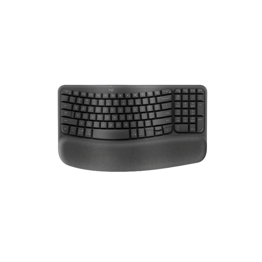 Logitech Wave Keys Wireless Ergonomic Keyboard with Palm Rest