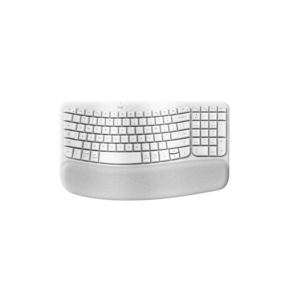 Logitech Wave Keys Wireless Ergonomic Keyboard with Palm Rest