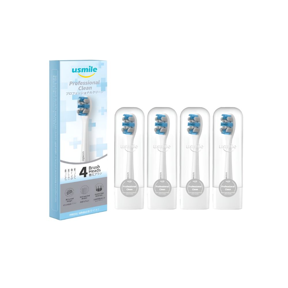 usmile Electric Toothbrush Head Set White Series 4pcs