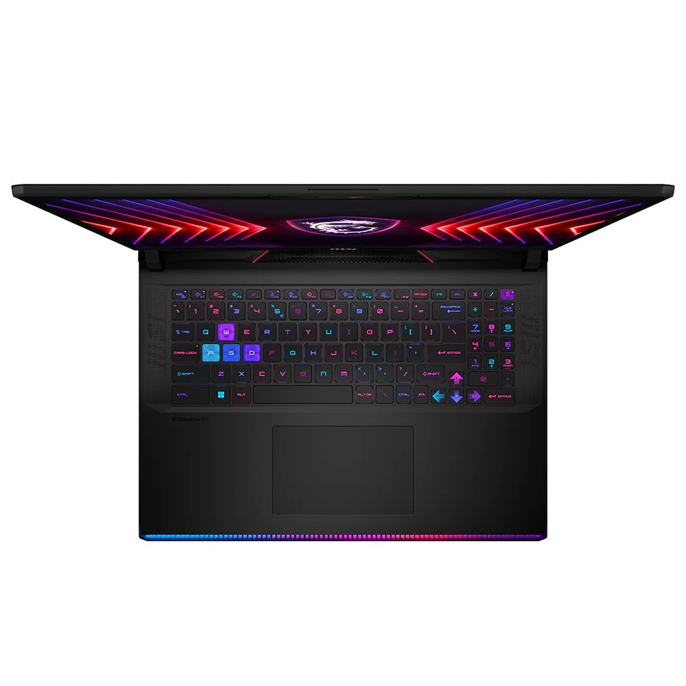 MSI Raider GE78 HX 14VHG-630MY Core Black Gaming Laptop | i9-14900HX | 32GB RAM 2TB SSD | 17" 240Hz | RGB | RTX4080 | W11 | BAG+MOUSE