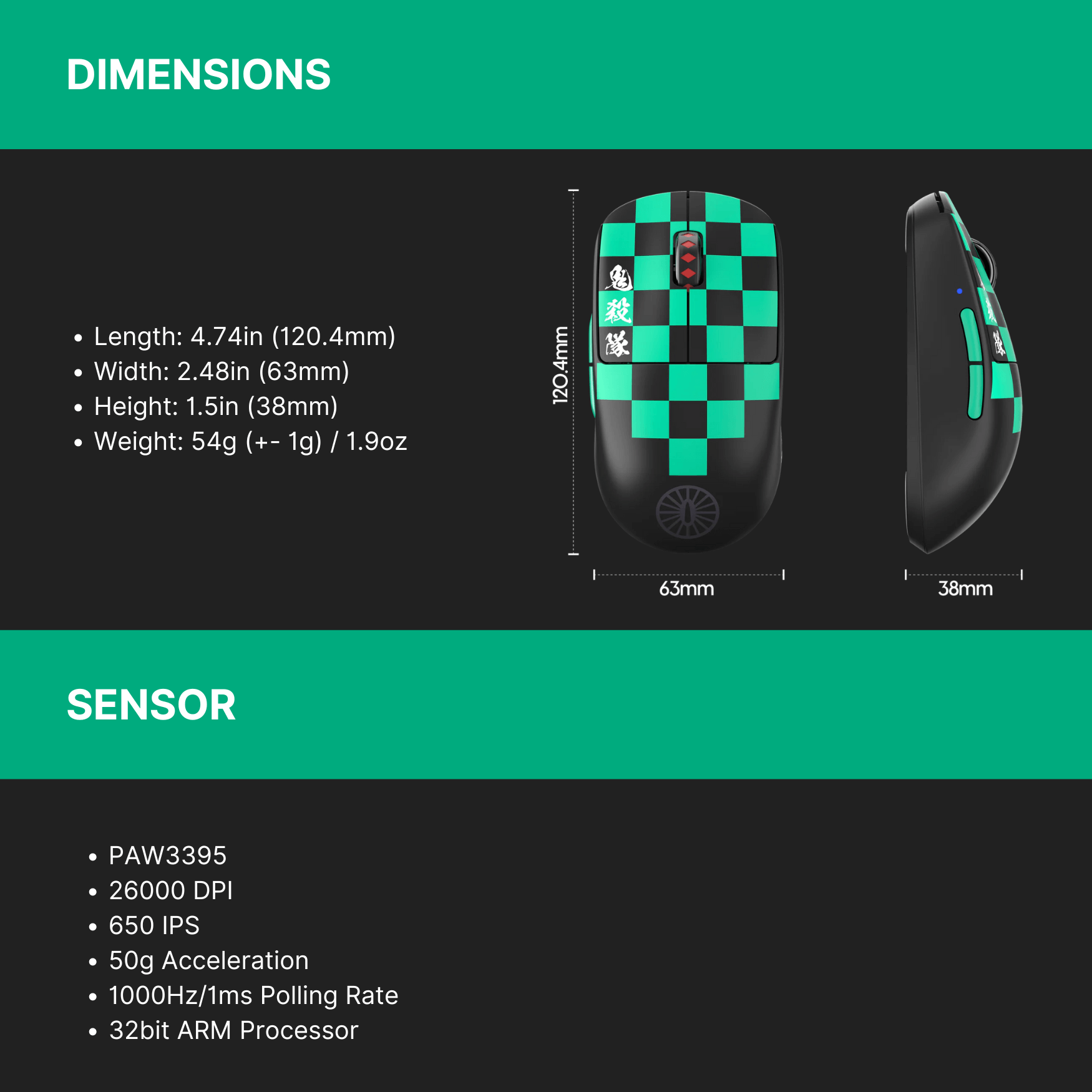 Pulsar x Demon Slayer X2 V2 Gaming Mouse