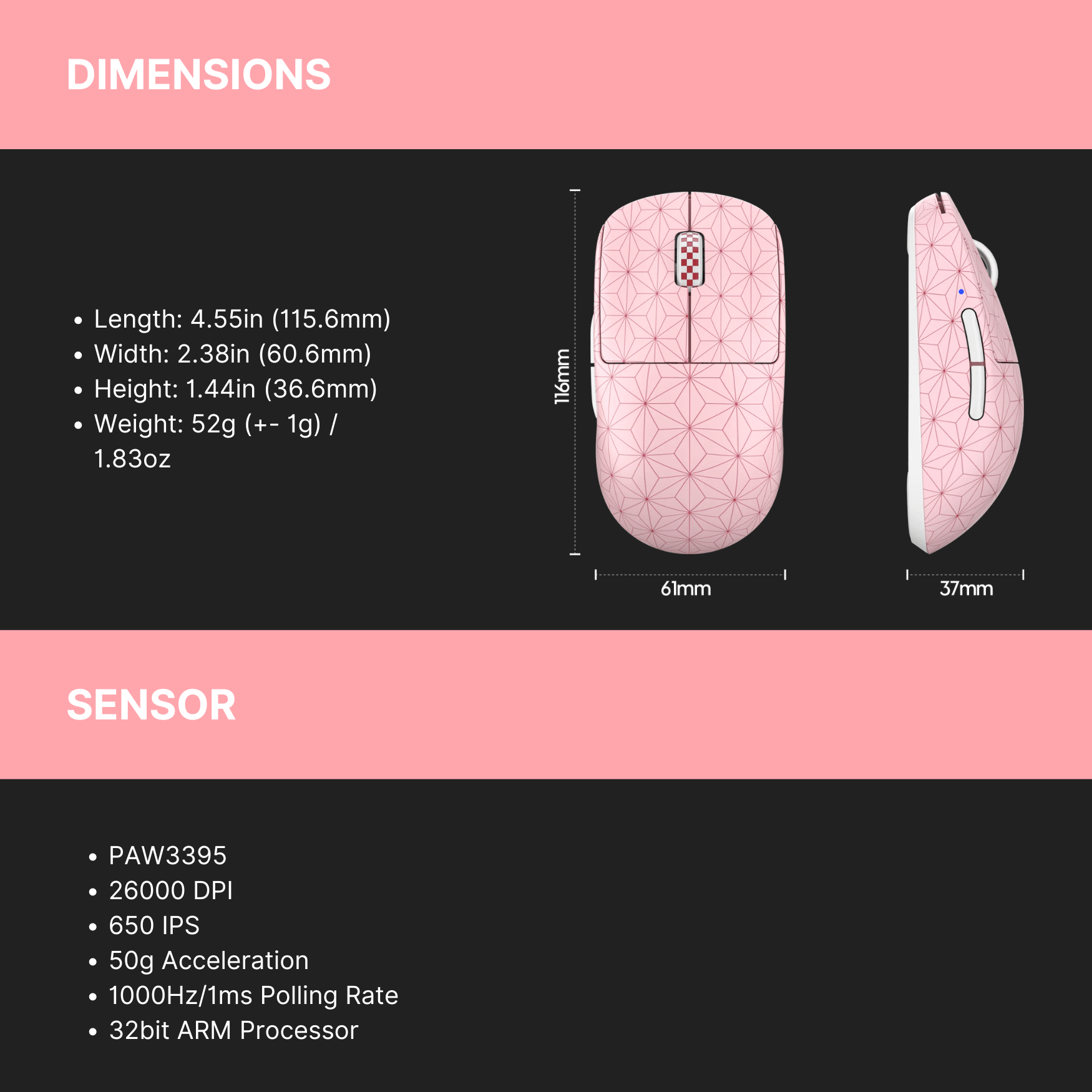 Pulsar x Demon Slayer X2 V2 Gaming Mouse