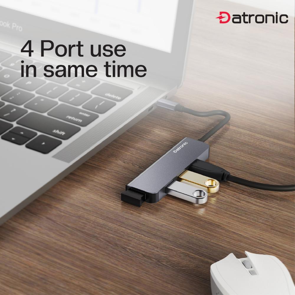 Datronic USB-C to 4-Port USB Hub (DUSB-343)