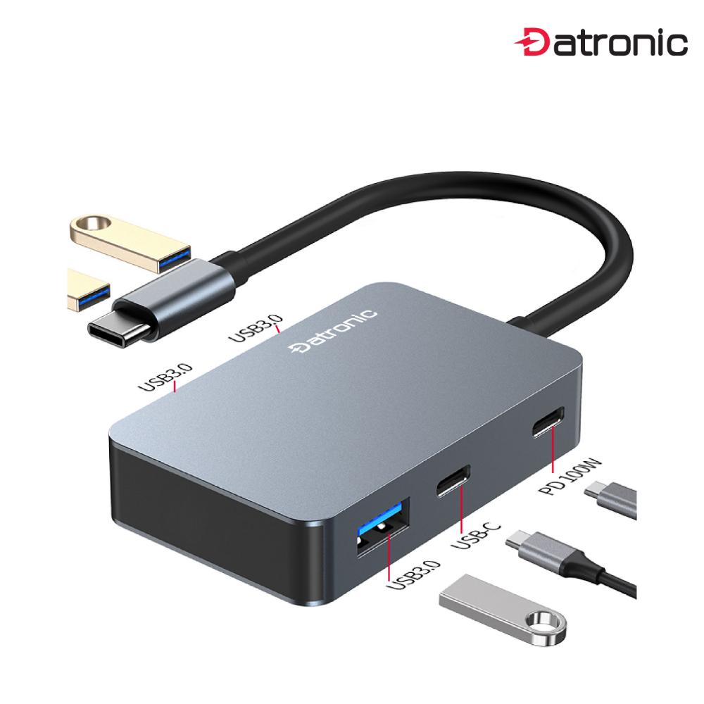 Datronic USB-C to 3-Port USB Hub with USB-C + PD100w (DUSB-344)