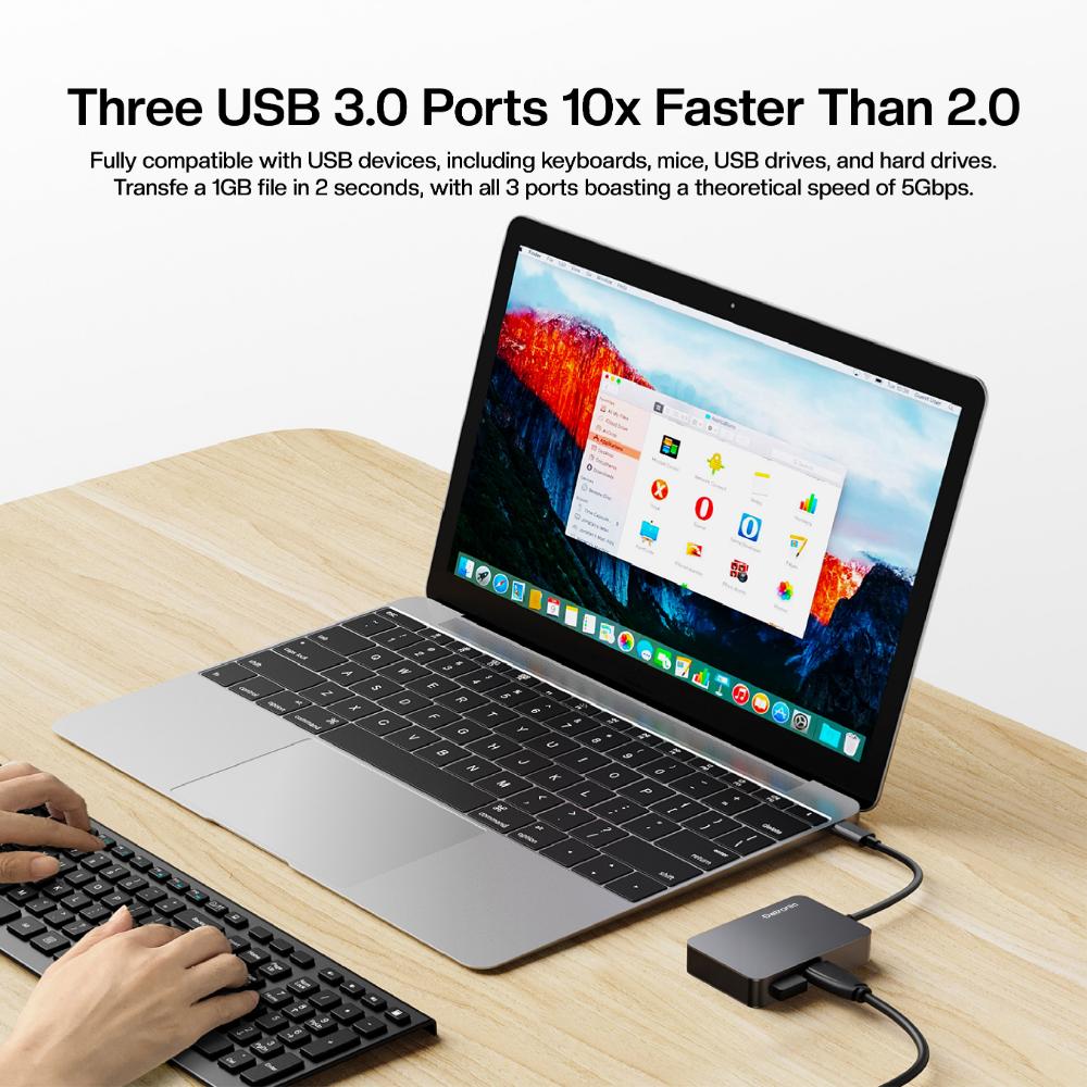 Datronic USB-C to 3-Port USB Hub with USB-C + PD100w (DUSB-344)