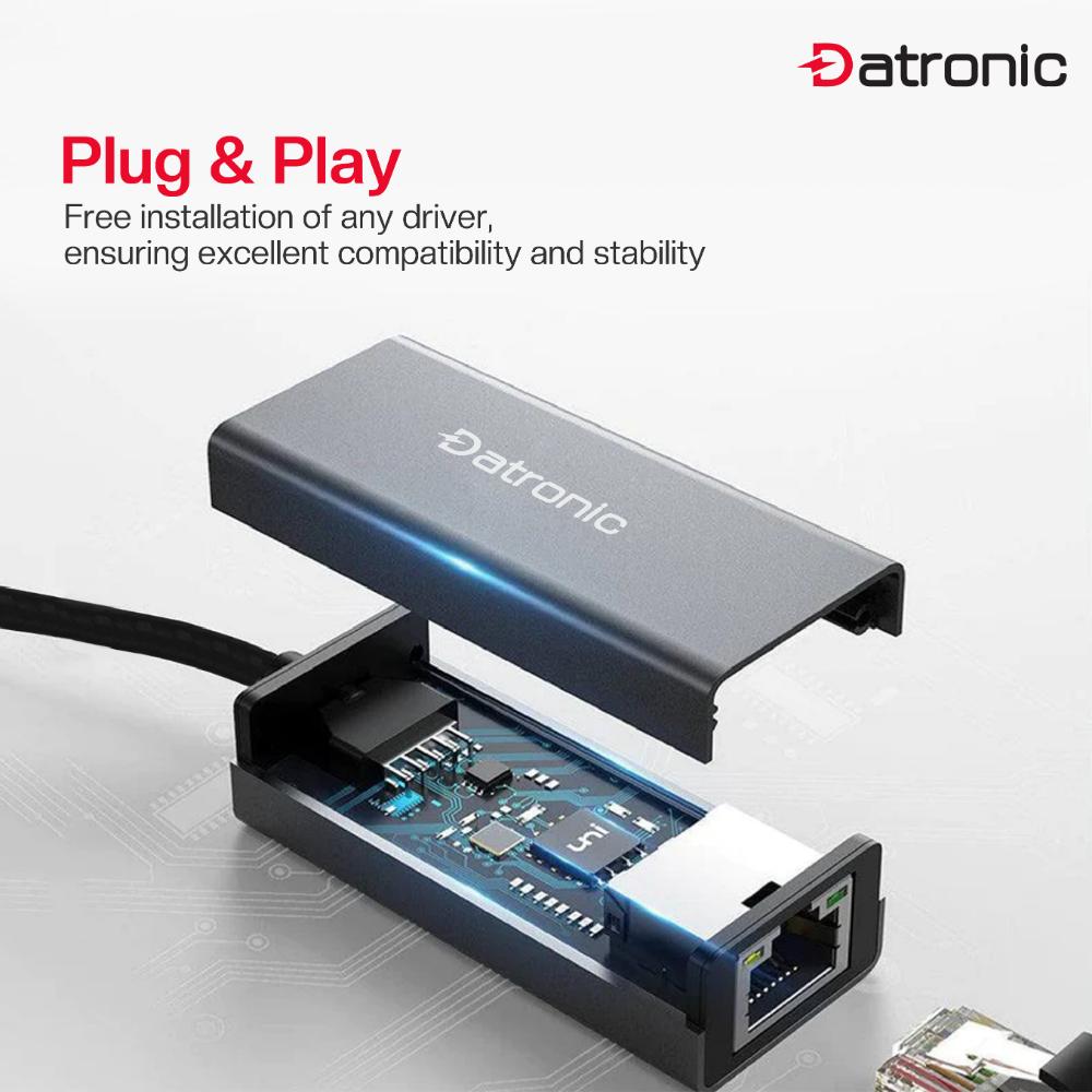 Datronic USB-C to RJ45 Gigabit Ethernet Adapter (DUSBC-415)