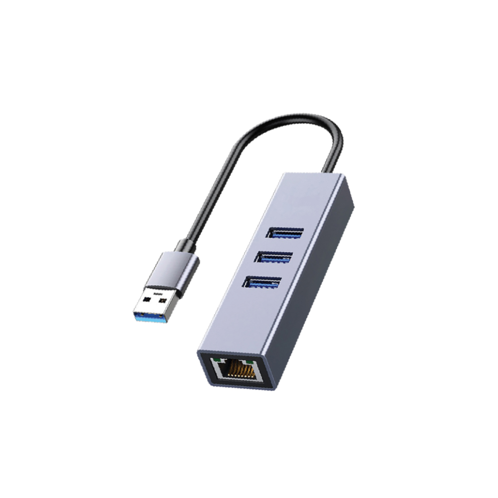 Datronic USB 3.0 to RJ45 Gigabit Ethernet Adapter with 3-Port USB Hub (DUSB-417)