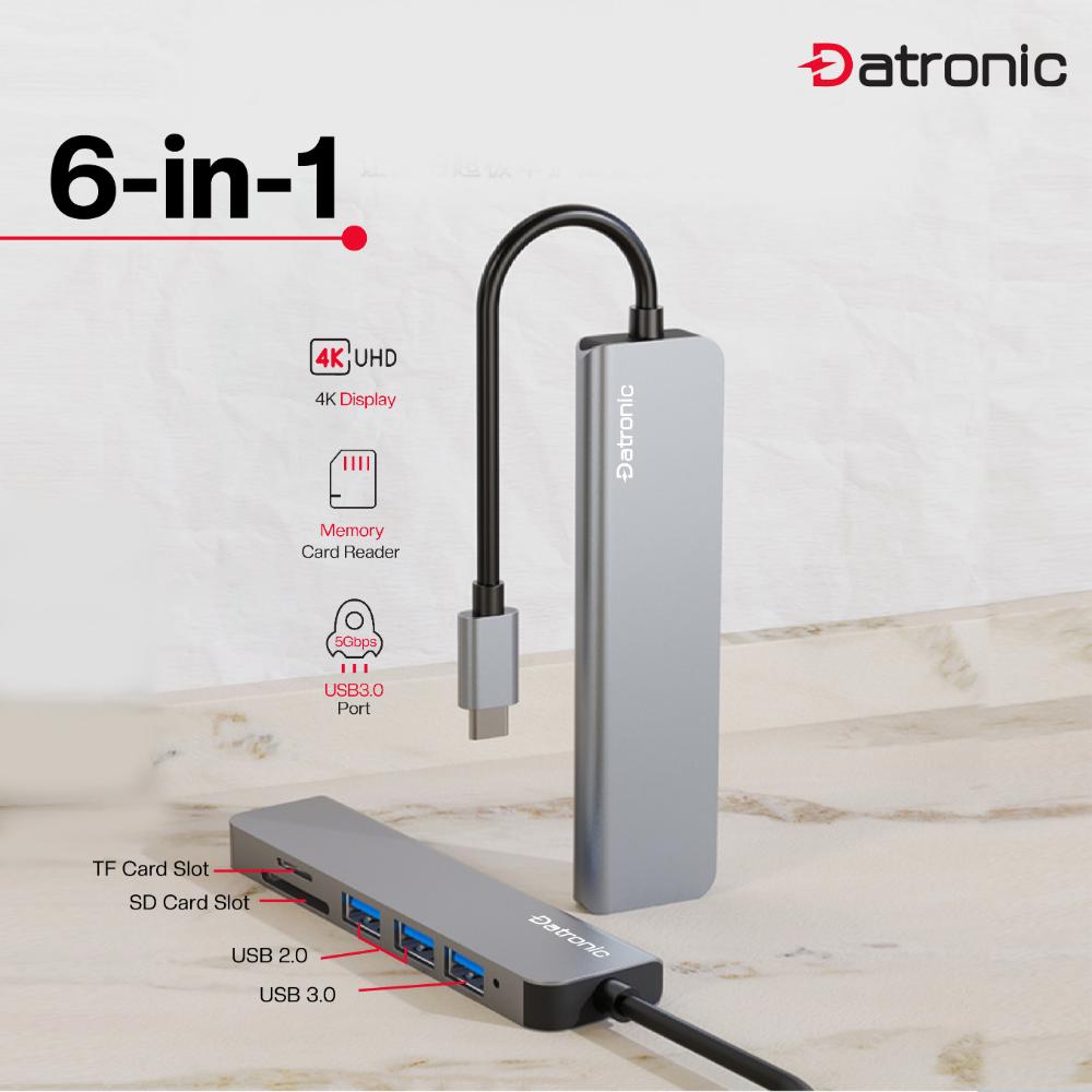 Datronic USB-C 6in1 4K HDMI Multiport (DUSBC-206)