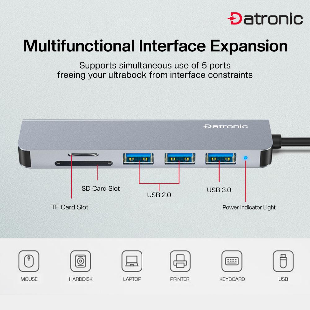 Datronic USB-C 6in1 4K HDMI Multiport (DUSBC-206)