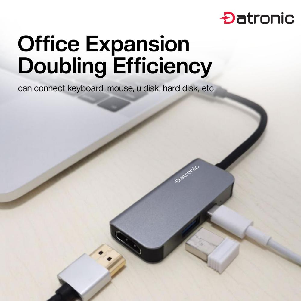 Datronic USB-C 3in1 4K HDMI Multiport with PD87w (DUSBC-207)