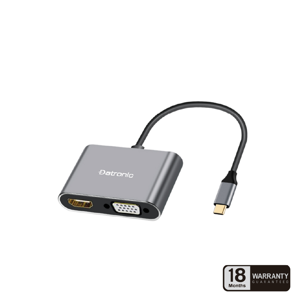 Datronic USB-C 2in1 HDMI VGA Dual Display Multiport (DUSBC-208)
