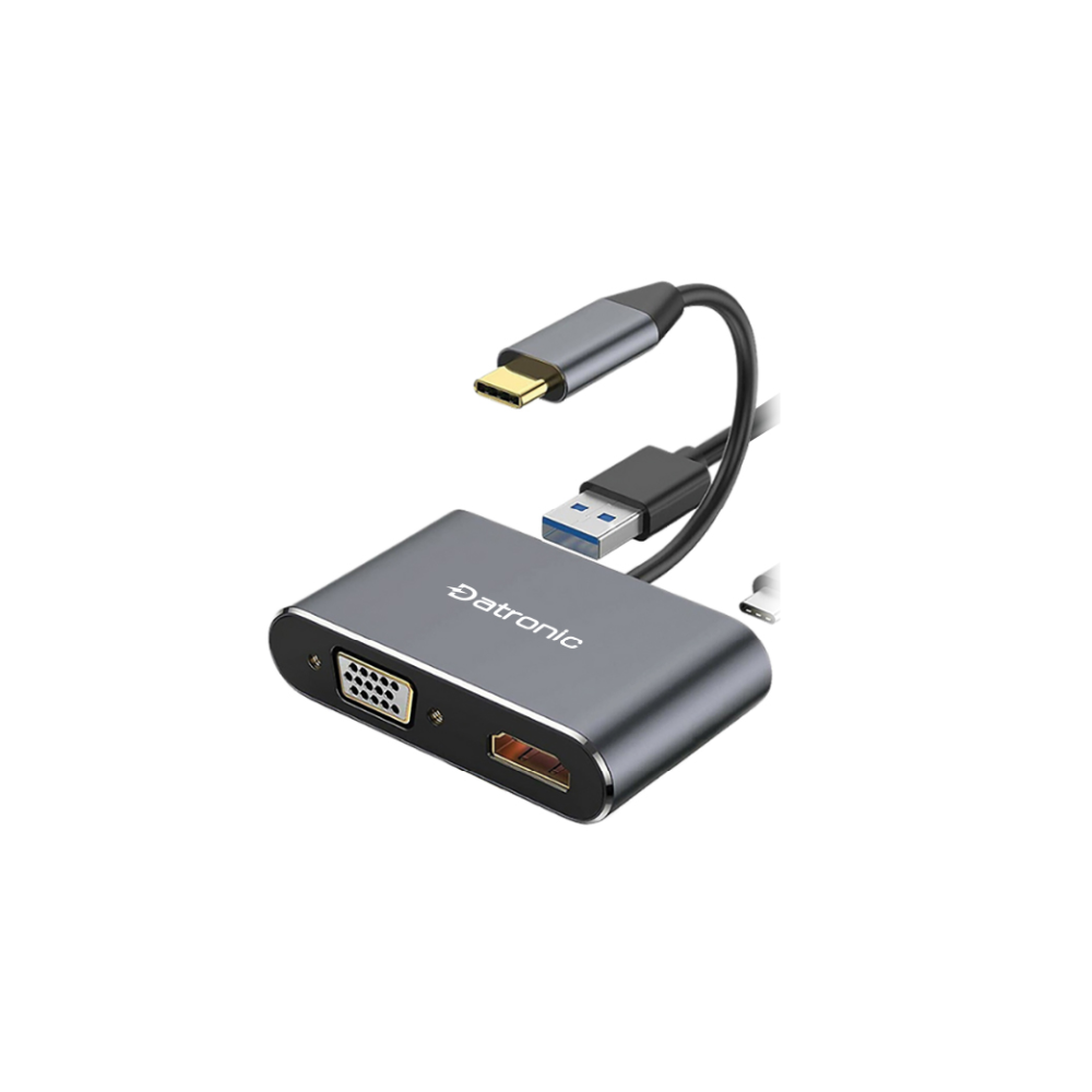 Datronic USB-C 4in1 HDMI VGA Dual Display Multiport with PD100w (DUSBC-209)