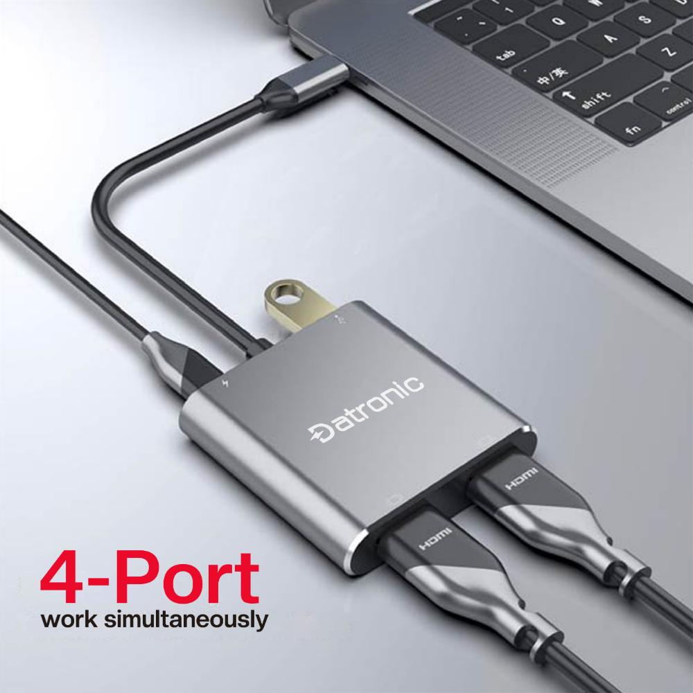 Datronic USB-C 4in1 4K HDMI Dual Display Multiport (DUSBC-210)