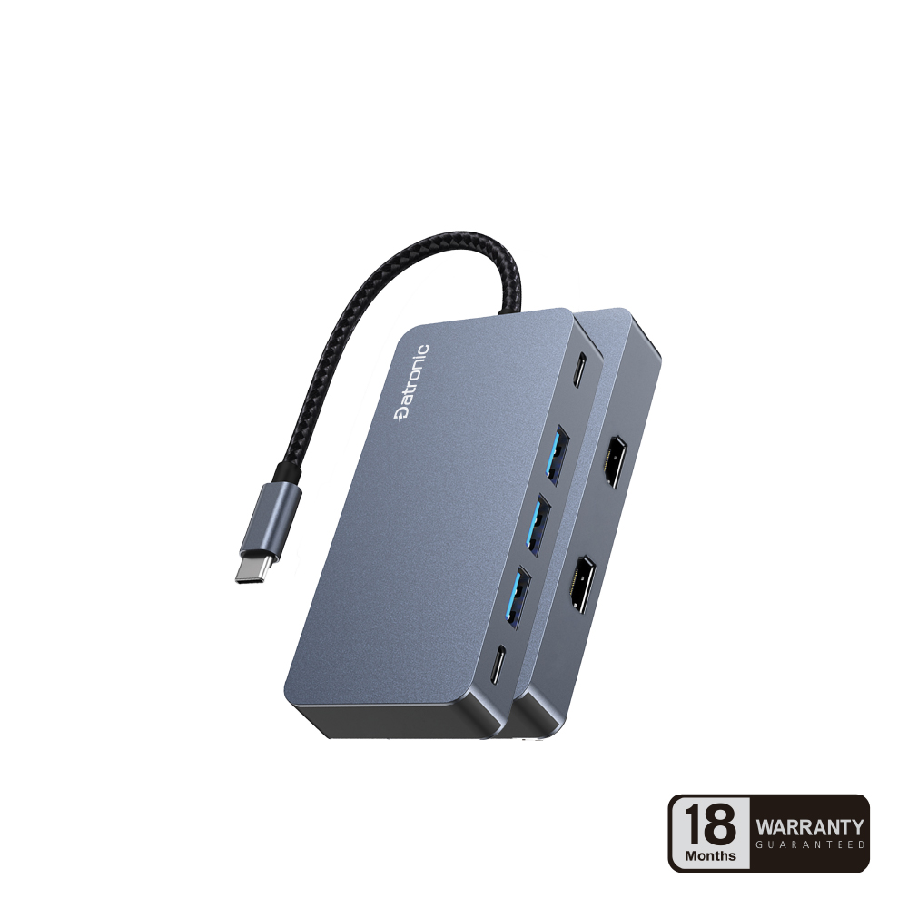 Datronic USB-C 7in1 4K HDMI Dual Display Multiport with PD100w (DUSBC-214)