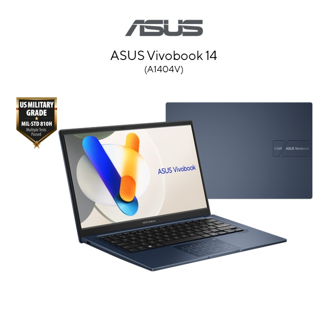 Asus VivoBook A1404V-APB007WS/APB008WS Laptop | Intel Core 5-120U | 16GB RAM 512GB SSD | 14''FHD | Intel Share | MS Office H&S 2021 | Win11 | 2Y Warranty