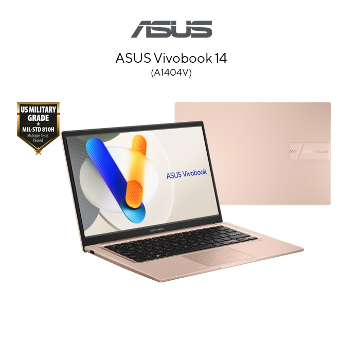 Asus VivoBook A1404V-APB007WS/APB008WS Laptop | Intel Core 5-120U | 16GB RAM 512GB SSD | 14''FHD | Intel Share | MS Office H&S 2021 | Win11 | 2Y Warranty