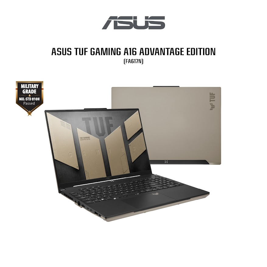 ASUS TUF Gaming A16 Advantage Edition (2024) FA617N-SRN3020W Gaming Laptop | AMD Ryzen 7-7435HS | 16GB RAM 512GB SSD | 16.0'' WUXGA (165Hz) | AMD RX7600S 8GB | Win11 | 2Y Warranty