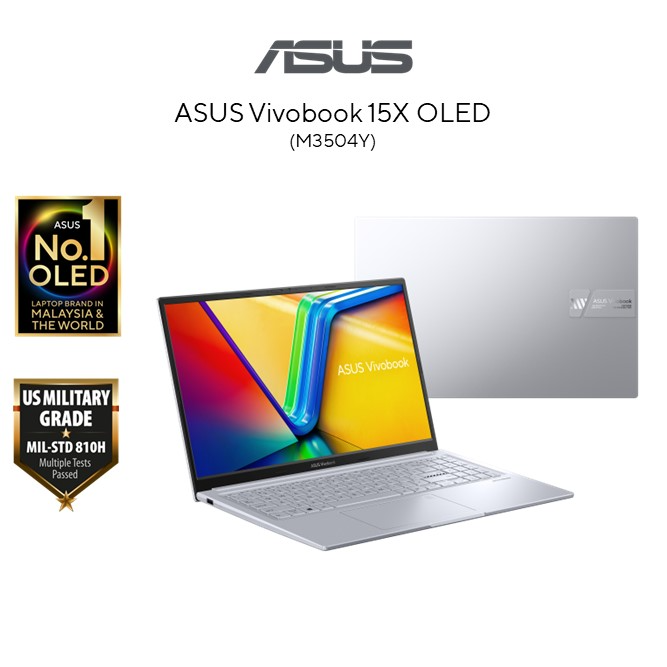 ASUS Vivobook 15X OLED M3504Y-AMA330WS/AMA331WS Laptop | AMD Ryzen 7-7730U | 16GB RAM 512GB SSD | 15.6''3K (2880 x 1620) 120Hz | AMD Share | MS Office H&S 2021 | Win11 | 2Y Warranty