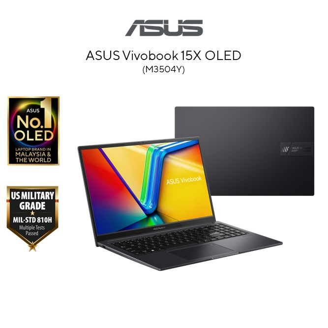 ASUS Vivobook 15X OLED M3504Y-AMA330WS/AMA331WS Laptop | AMD Ryzen 7-7730U | 16GB RAM 512GB SSD | 15.6''3K (2880 x 1620) 120Hz | AMD Share | MS Office H&S 2021 | Win11 | 2Y Warranty