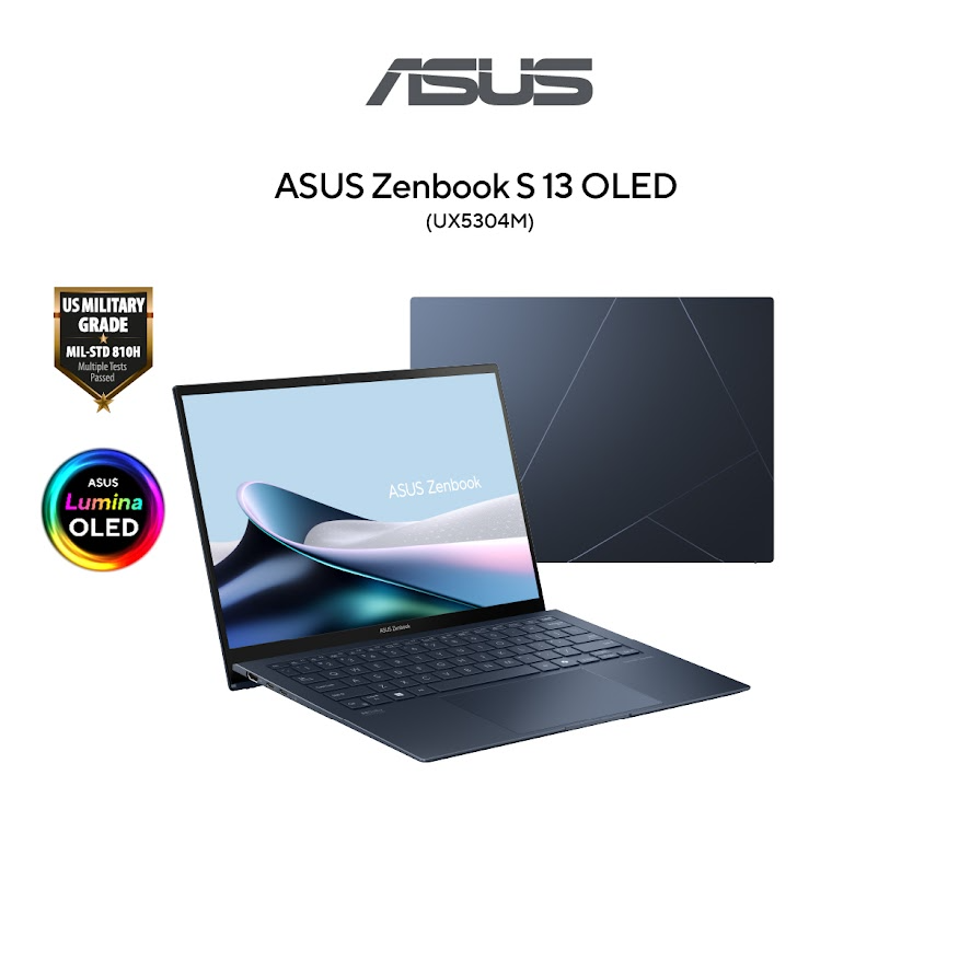 ASUS Zenbook S 13 OLED UX5304M-ANQ137WS/ANQ138WS | Intel EVO Core Ultra 7-155U | 32GB RAM 1TB SSD | 13.3'' 3K (2880x1800) OLED | Intel Graphics | MS Office H&S 2021 | Win11 | 2Y Warranty