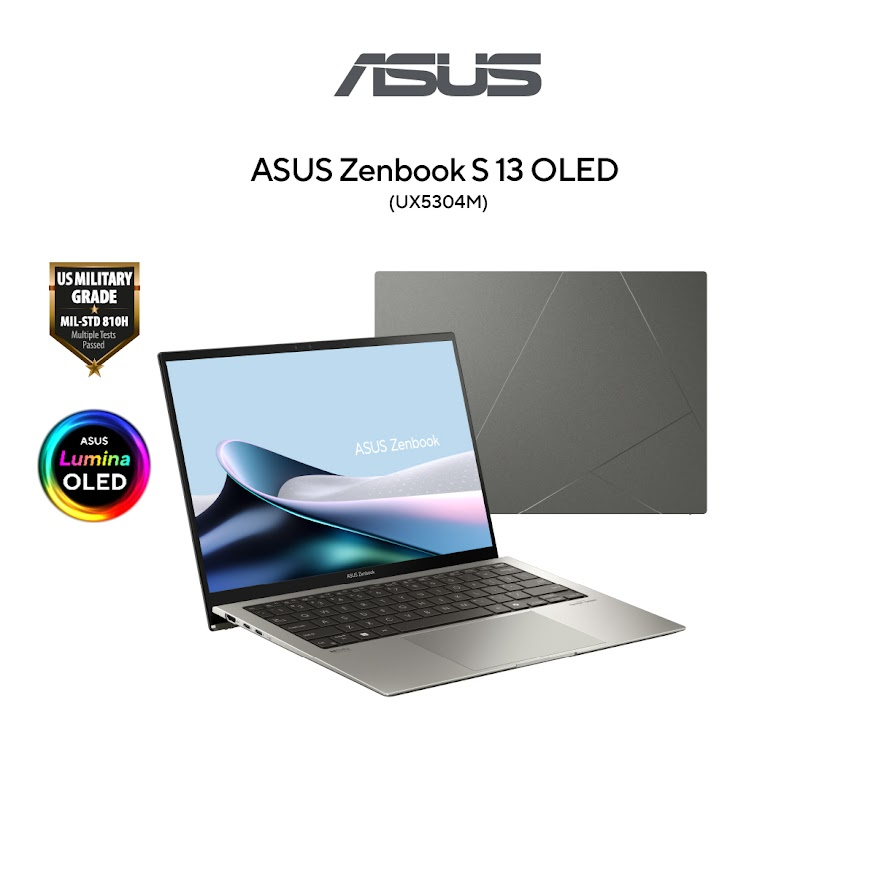 ASUS Zenbook S 13 OLED UX5304M-ANQ137WS/ANQ138WS | Intel EVO Core Ultra 7-155U | 32GB RAM 1TB SSD | 13.3'' 3K (2880x1800) OLED | Intel Graphics | MS Office H&S 2021 | Win11 | 2Y Warranty