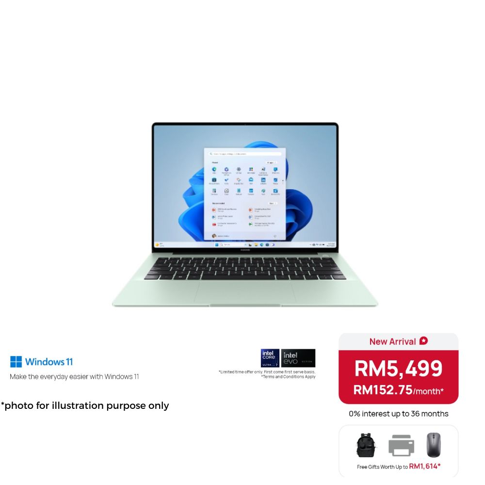 Huawei MateBook 14 2024 Laptop | Intel EVO Core Ultra 5 or 7 | 16GB RAM 1TB SSD | 14" OLED Touch | W11 | MS OFFICE | 2 Yrs Wrrnty