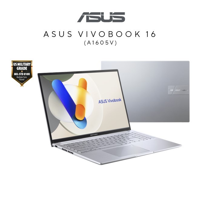 Asus VivoBook A1605Z-AMB2153WSM Laptop | i5-12500H | 16GB RAM 512GB SSD | 16" WUXGA (1920x1200) | Intel Iris Xe | MS Office H&S 2021 | Win11 | 2Y Warranty