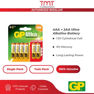 GP 4AA's Ultra High Performance Alkaline Battery