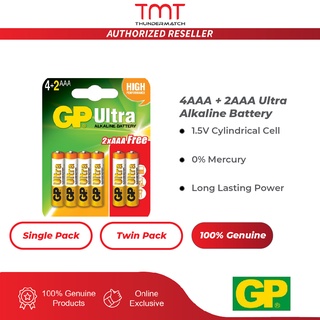 GP 4AAA's Ultra High Performance Alkaline Battery