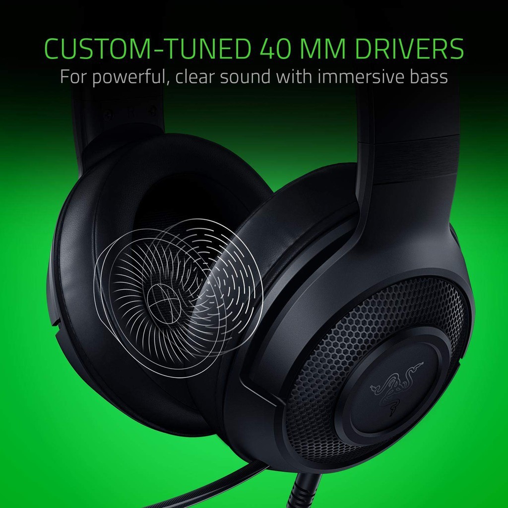 Razer Kraken X Lite Wired Gaming Headset | 7.1 Surround Sound