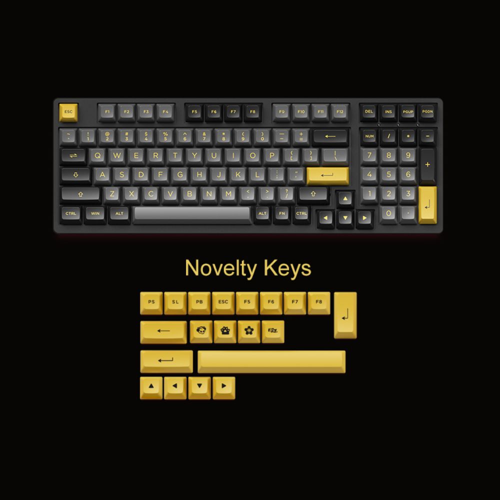 Akko 3098B Plus Black & Gold | Multi-Mode Wireless | 5-pin Hot-Swap Keyboard