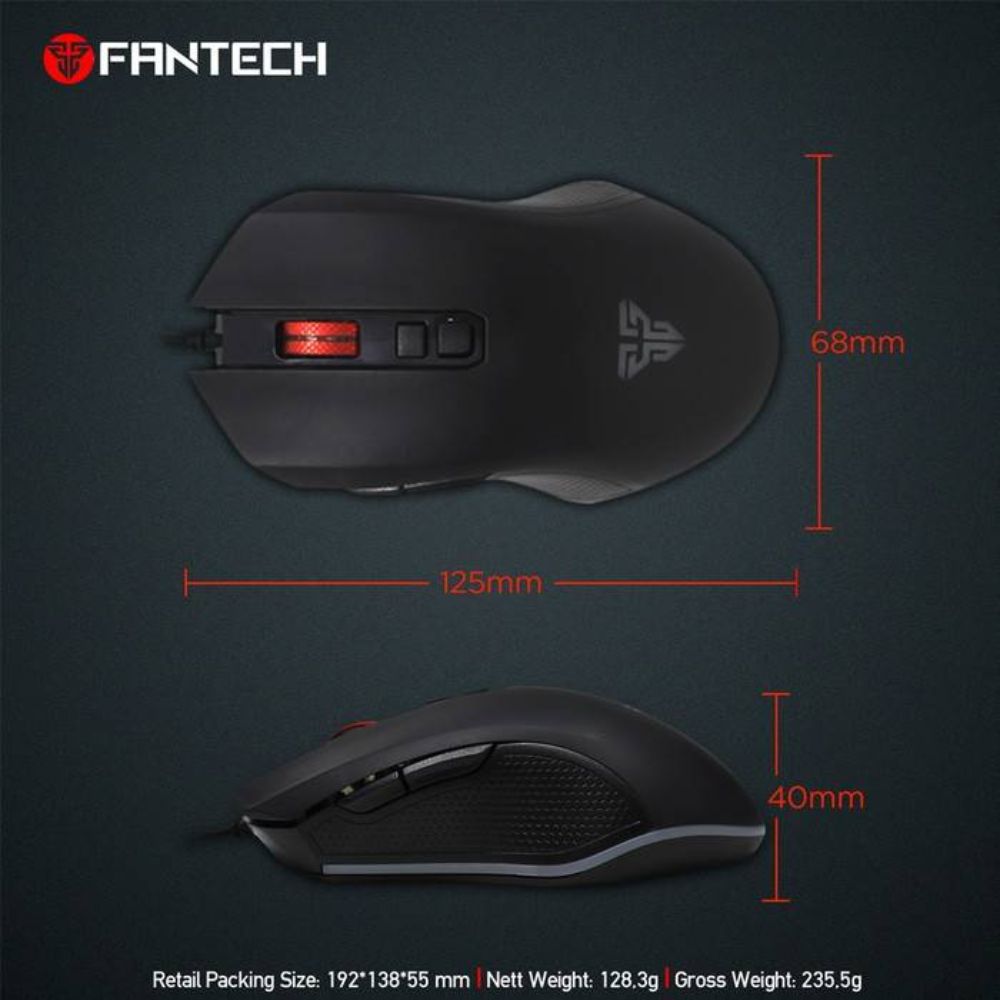 Fantech Zeus X5s V2 USB Macro Pro Gaming Mouse | 4800 DPI / RGB Running Chroma