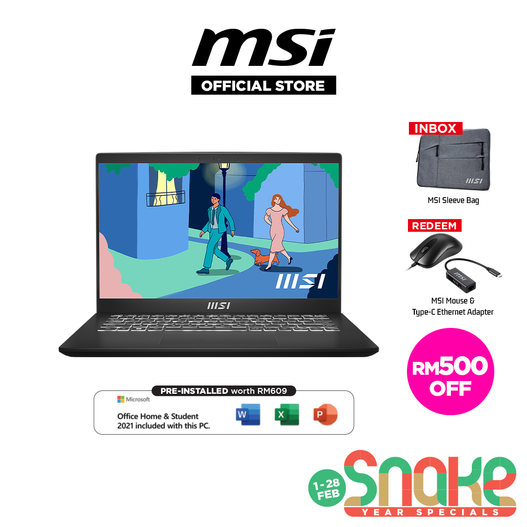 MSI Modern 14 C12MO-1408MY Laptop | Intel i7-1255U