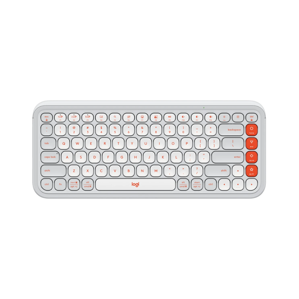 Logitech POP Icon keys wireless keyboard with customizable action keys.