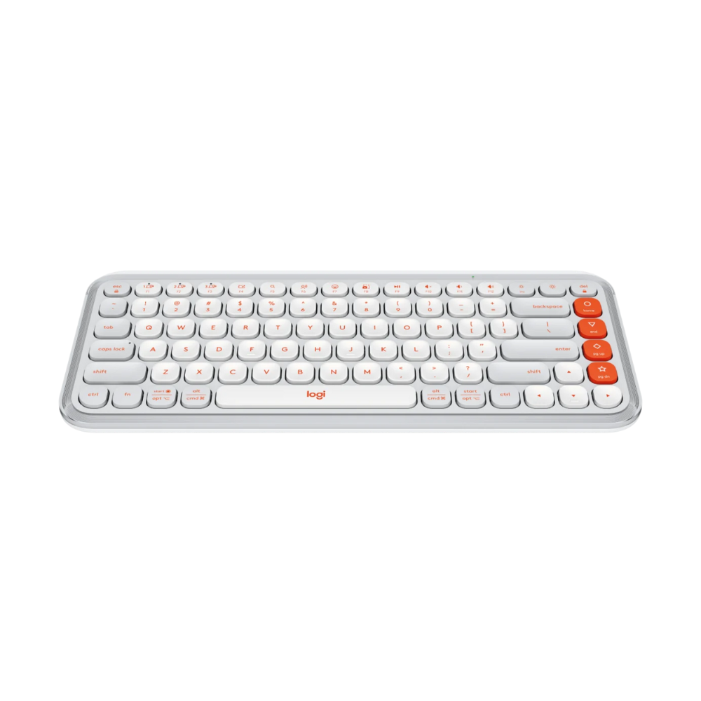 Logitech POP Icon keys wireless keyboard with customizable action keys.