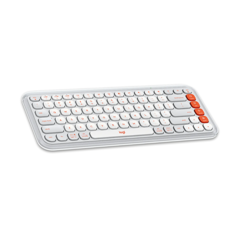 Logitech POP Icon keys wireless keyboard with customizable action keys.