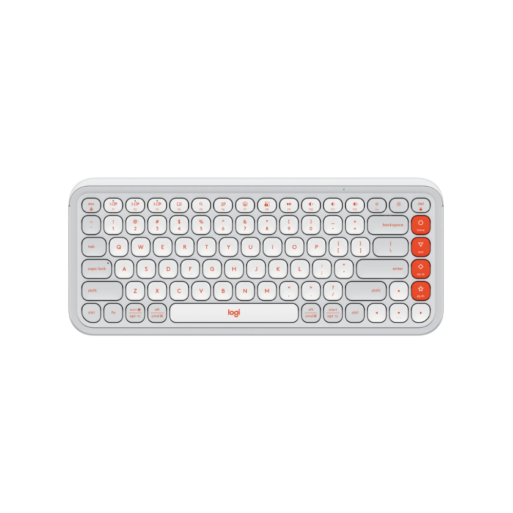 Logitech POP Icon keys wireless keyboard with customizable action keys.