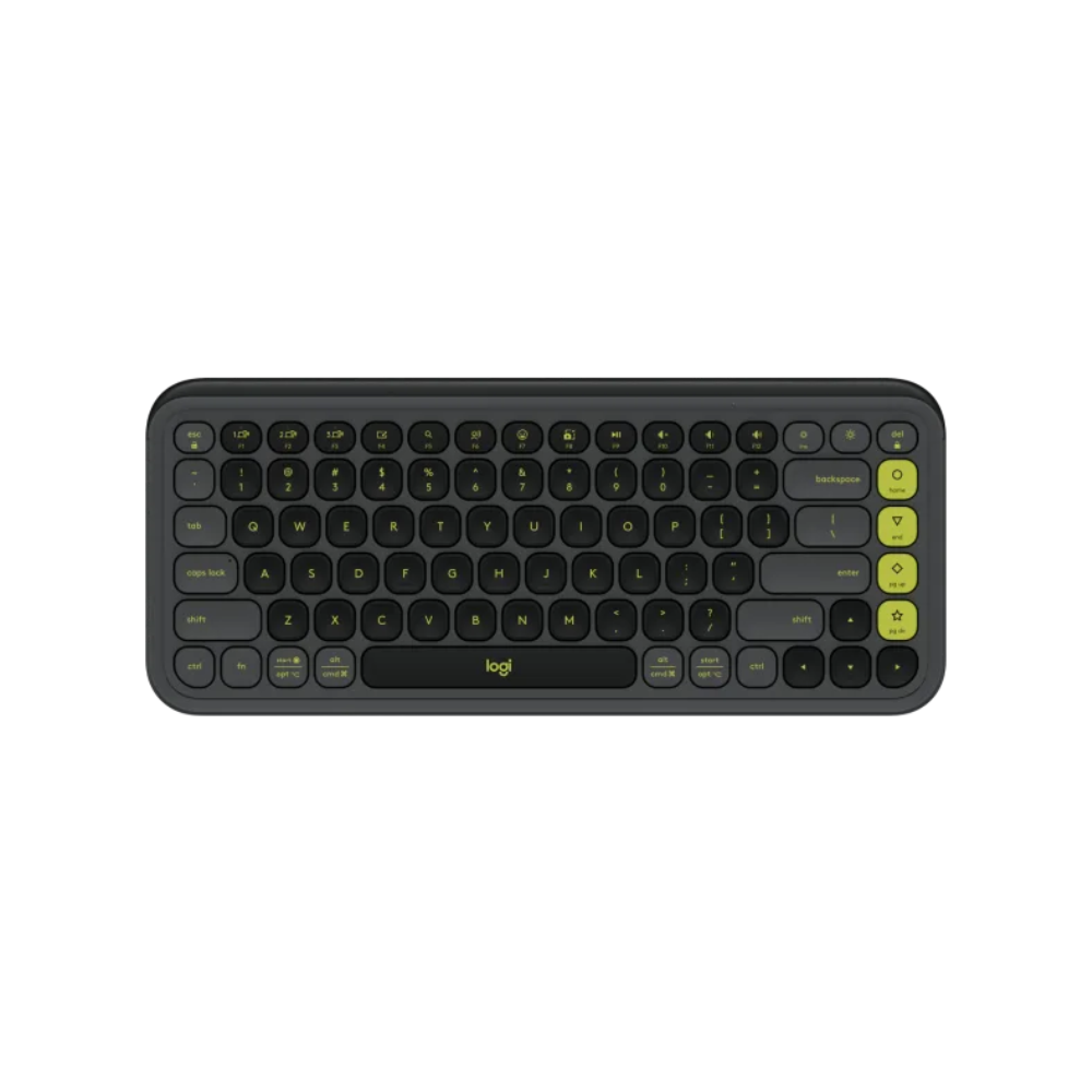 Logitech POP Icon keys wireless keyboard with customizable action keys.