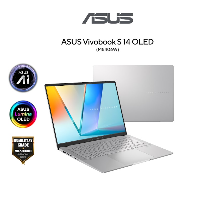 ASUS Vivobook S 14 M5406W-AQD088WSM Laptop | AMD Ryzen AI 9 365