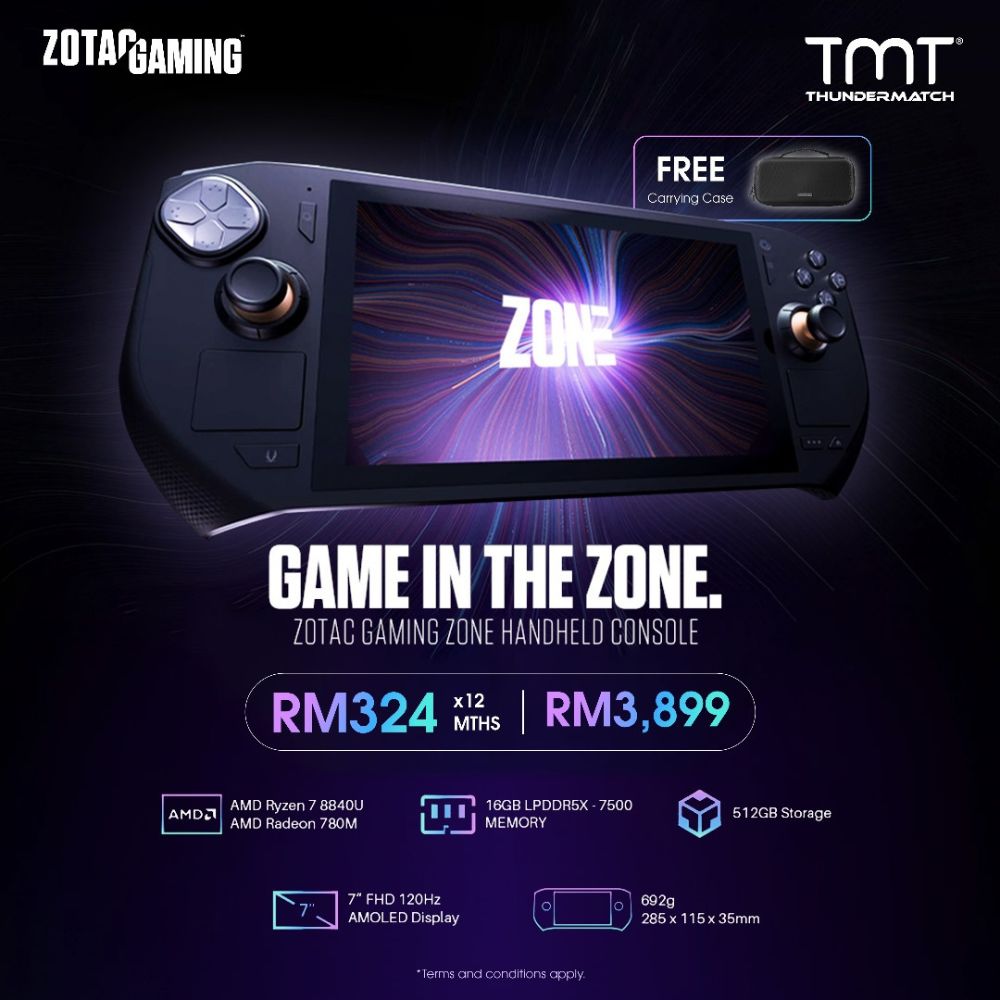 ZOTAC Gaming Zone BLACK ZGC-G1A1W-01 Gaming Handheld