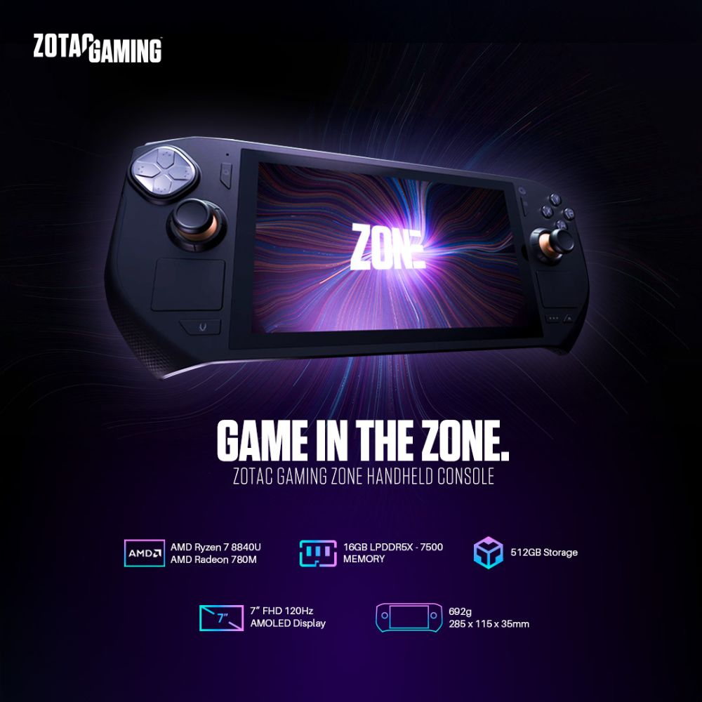 ZOTAC Gaming Zone BLACK ZGC-G1A1W-01 Gaming Handheld