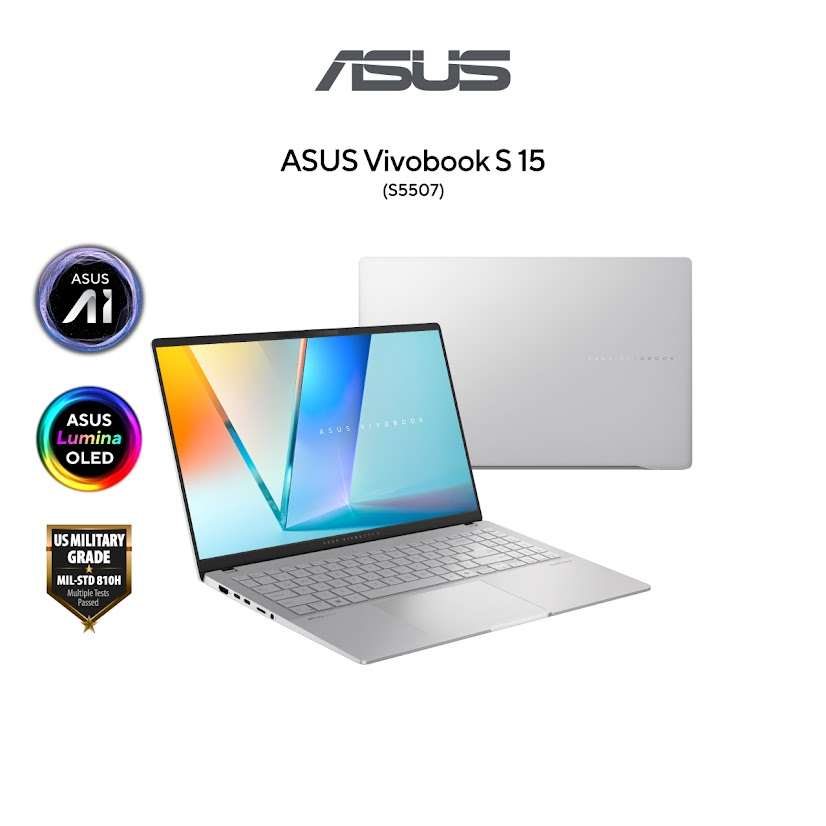 ASUS Vivobook S 15 OLED S5507Q-ADA098WSM Laptop | Snapdragon X Elite X1E-78-100